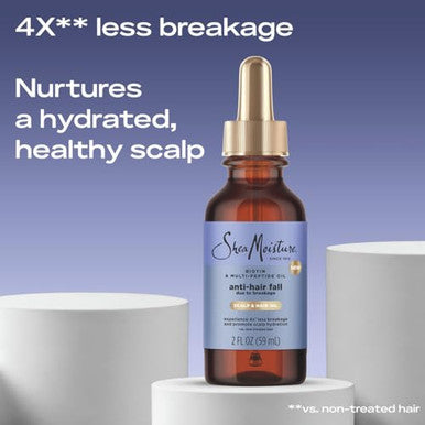 Sheamoisture Scalp & Hair Oil Anti-Hair Fall For Healthy Looking Hair And Moisturized Scalp With Biotin & Multi-Peptide Scalpboost Technology 2 Oz