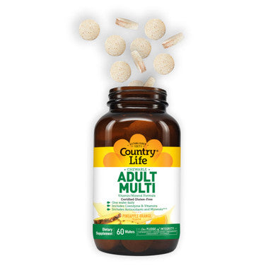 Country Life Chewable Adult Multi - With Antioxidants And Activated B Vitamins - 60 Wafers