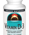 Source s Vitamin D-3 2000 iu Supports Bone & Immune Health - 100 Capsules