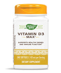 Nature'S Way Vitamin D3 Max, Supports Healthy Bones And Teeth*, Supports Immune Health*, 125Mcg Per Serving, 240 Softgels