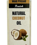 Raslok Wood Pressed 100% Natural Coconut Oil | Naturally Process | Natural Flavor | Pure Coconut Oil | Ideal for culinary, skincare, and hair care purposes. (4 oz)