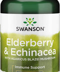 Swanson Elderberry Agaricus Echinacea Immune Support Health Formula Agaricus Blazei Mushroom 400 mg Elderberry 400 mg Echinacea 200 mg 120 Capsules (Caps)