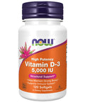NOW foods Vitamin D3 5000 IU 120 Softgels