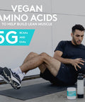 RSP Vegan AminoLean - All-in-One Natural Pre Workout, Amino Energy, Weight Management - Vegan BCAAs, Preworkout for Men & Women, Acai, 25 Serv