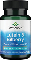 Swanson Standardized Lutein & Bilberry 60 Sgels
