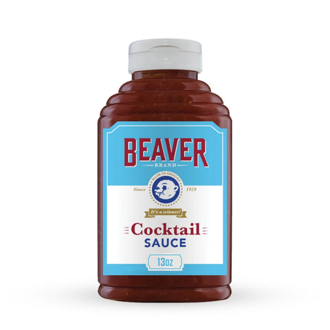 Beaver Brand Cocktail Sauce with Fresh-Grated Horseradish, 13oz, Zesty Seafood & Shrimp Cocktail Sauce