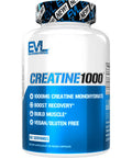 Evlution Pure Creatine Monohydrate Capsules 1000mg Nutrition Pre and Post Workout Recovery Vegan Creatine Pills for Muscle Gains and Muscle Recovery Supplement - Creatine Muscle Builder for Men