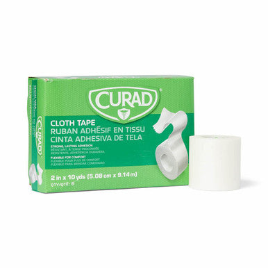 Curad Cloth Silk Adhesive Medical Tape 2 Inch x 10 Yard Roll Box of 6