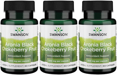 Swanson Full Spectrum Aronia (Chokeberry) 400 Milligrams 60 Capsules (3 Pack)