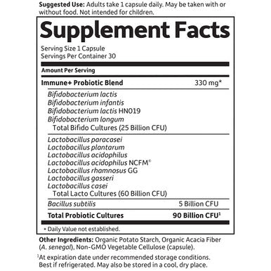 Garden of Life Dr. Formulated Probiotics Platinum Series Immune+ 90 Billion Cfu d One A Day Probiotic Supplement Acidophilus & Rhamnosus Vegan Non-Gmo Immune System Support 30 Capsules