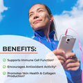 Vitamin C 1000mg Capsules with Zinc Rose Hips Bioflavonoids Immune Support Supplement with 10x The Power of Vitamin C Shortens Lessens Symptoms Equal to 10 Oranges 120 Capsules