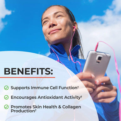 Vitamin C 1000mg Capsules with Zinc Rose Hips Bioflavonoids Immune Support Supplement with 10x The Power of Vitamin C Shortens Lessens Symptoms Equal to 10 Oranges 120 Capsules