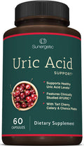Sunergetic Premium Uric Acid Support Supplement Uric Acid Cleanse & Kidney Support Includes Tart Cherry, Chanca Piedra, Celery Extract & Turmeric - 60 Capsules