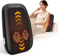 Snailax Back Massager For Pain Relief Deep Tissue, Lower Back Massager With Soothing Heat, Neck Shoulder Massage Pillow, Gifts For Men, Women, Black