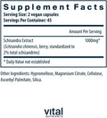 Vital Nutrients - Schisandra Extract - Liver Immune Energy and Endurance Support - 90 Vegetarian Capsules per Bottle - 1000 mg