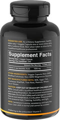 Vitamin C 1000mg 240 VeggieCapsules NonGMO Project Verified Vitamin C Supplement for Immune Support Antioxidant Protection