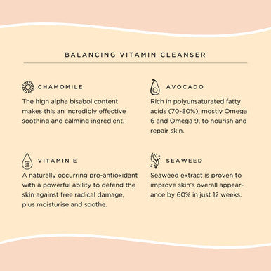 JSHealth Facial Cleanser - Gentle Face Cleanser And Face Wash For Women And Men With Vitamins C & E, Avocado Oil, & Chamomile