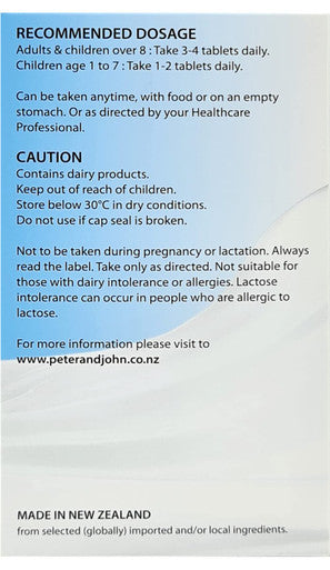 Healthfarm Peter John New Zealand Colostrum Super Action 120 Chewable Tablets (1)