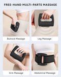 Handheld Massager Gun Deep Tissue, Cordless Mini Massage With Belt, Fat Burning Workouts, Adjustable Vibration Massage 5 Speed Levels, Stress Relief, Black