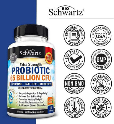 Organic Turmeric Curcumin And Ginger Supplement (1 Month Supply) Plus 65 Billion Cfu Daily Probiotic Supplement (1 Month Supply)