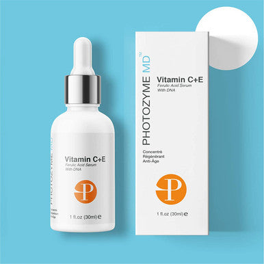 PHOTOZYME Anti Aging Vitamin C + E Ferulic Acid Face Skincare | Plant Derived DNA Enzymes | Anti Aging Beauty Skincare Treatment for Fine Lines,