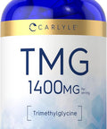 Carlyle TMG 1400mg | 200 Trimethylglycine Quick Release Capsules | Non-GMO & Gluten Supplement