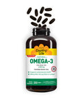 Country Life Omega-3 Fish Body Oils 1000 Mg 300-Count