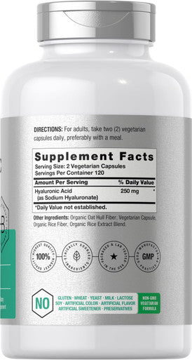 Horbaach Hyaluronic Acid Capsules 240 Count 250 Mg