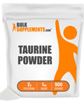 BulkSupplements Taurine Powder - Taurine Supplement, Amino s Supplement - 2g or L-Taurine Supplement - Taurine 2000mg, Taurine for Dogs (1 Kilogram - 2.2 lbs)