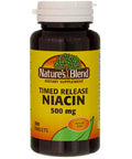 Nature's Blend Niacin Timed Release 500 mg 100 Tablets