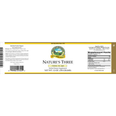 Nature S Sunshine Nature'S Three (12 Oz.) | Maintains A Healthy Colon And Supports Digestion With Soluble And Insoluble Fiber