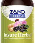 Zand Herbals Insure Herbal Liquid Blend - 17 Wellness Ingredients - W/Ecea Elderberry Ginger Sage Peppermint And More - Gluten Vegan Non-Gmo 60-Day 197 Servings 8 Fl Oz