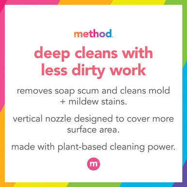 Method Foaming Tub + Tile Cleaner Cleans Mold + Mildew Stains Eucalyptus Mint Scent 28 Fl Oz (Pack of 8)