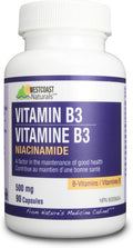 Westcoast Naturals Niacinamide Capsule, 500 mg