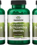 Swanson Full Spectrum Schizandra Berries - Herbal Supplement Promoting Stress Support & Liver Health - Helps Easy Body and Mind w/Natural Ingredients - (90 Capsules 525mg Each) 3 Pack