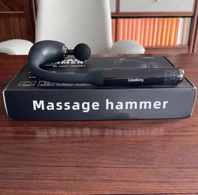 Massage Gun Deep Tissue With Long Handle For The Full Body,Pain Relief, Percussion Back Massager With 5 Massage Heads,Relax For Mom, Dad, Wife, Husband,Friends (Black)