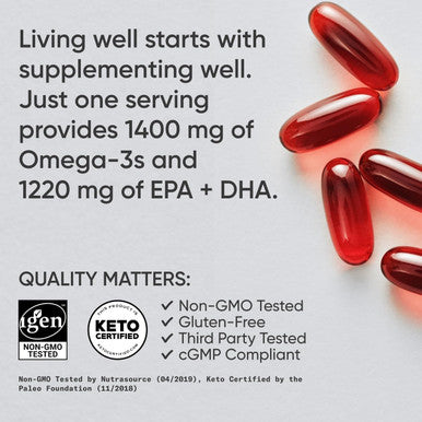Sports Research Keto Omega Fish Oil With Wild Sockeye Salmon, Antarctic Krill Oil, Astaxanthin & Coconut Mct Oil - 1200Mg Of Epa & Dha Per Serving Keto Certified & Non-Gmo Verified (120 Softgels)
