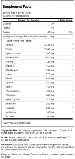 Swanson Collagen Peptides Unflavored 19.75 oz Pwdr