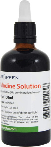Heiltropfen 2.2% Lugol's Iodine Solution 3.4 Fl Oz | Pharmaceutical Grade Ingredients | Lugols Solution Made with Iodine and Potassium Iodide.