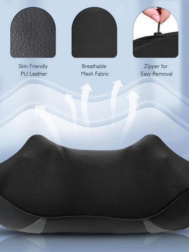 Back Neck Shoulder Massager With Heat, Shiatsu Electric Deep Tissue 3D Kneading Massagers For Relief On Waist, Leg, Calf, Foot Full Body Muscles, For Men Women Mom Dad (Black)