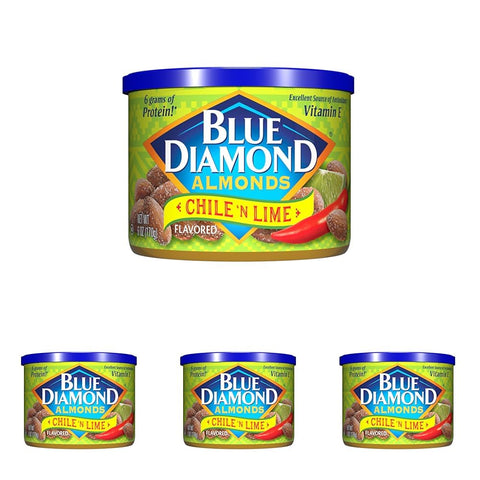 Blue Diamond Almonds, Classic Blueberry Flavored Sweet Snack Nuts, Non-GMO, Kosher, and No Gluten Ingredients or Artificial Flavors, Great size for On-the-go, Lunch, Adults and Kids, 6oz Can