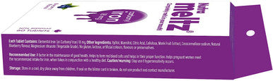 Nutrameltz Carbonyl Iron 18mg | RBC formation & Boosts Immunity | 60 Melting Tablets | Blueberry Flavour