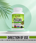 Moringa Capsules Equiv to 5000 mg Moringa Powder - Immune Support Green Superfood Moringa Oleifera Pills Rich Antioxidant Properties Vegan Friendly Anti Aging Support - 60 Capsules by Amate Life