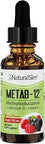 NaturalSlim Liquid B12 Vitamins with Vitamin D Metab12 Methylcobalamin 2500 mcg B12 Sublingual Drops for Metabolism Energy and Immune Support Berry Flavor 1 fl oz