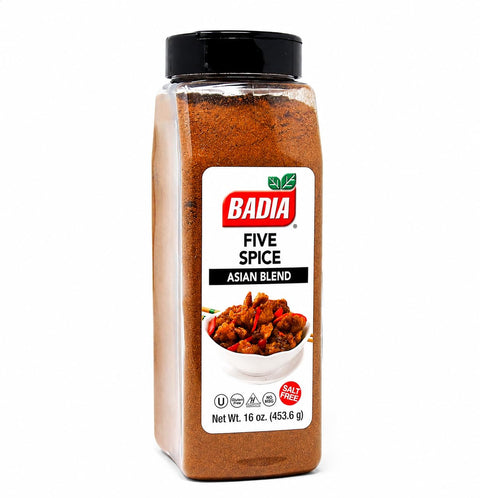 Badia Five Spice Asian Seasoning 16 oz ÃƒÂ¢Ã¢â€šÂ¬Ã¢â‚¬Å“ Sweet Aromatic Flavor, Asian Fusion Blend of Anise, Cloves, Cinnamon, Fennel & Ginger, No Salt, Gluten Free