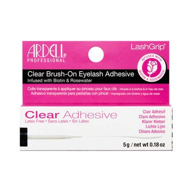 Ardell Brush-On Eyelash Adhesive - Latex- Lash Glue with Biotin & Rosewater for Long-Lasting Hold, Easy Application for False Lashes and Lash Clusters - Dark