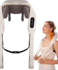 Electric Neck And Shoulder Massager With Heat, Cordless Kneading Back Trapezius Shiatsu Massage Pillows For Pain Relief Deep Tissue Ideals