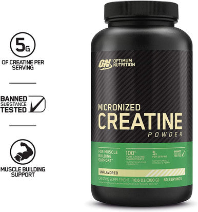 Optimum Nutrition Micronized Creatine Powder Unflavored 10.6 Oz (300 G)