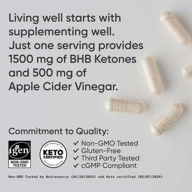 Sports ResearchÃƒâ€šÃ‚Â® Keto Plus Acv Capsules - Diet Support With 500Mg Of Apple Cider Vinegar & 1500Mg GobhbÃƒâ€šÃ‚Â® Exogenous Ketones - Gluten & Keto Certified - 120 Veggie Capsules