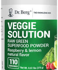 Dr. Berg's (Veggie Solution) Organic Super Greens Powder w/ Spirulina - Raw Green Powder Superfood - Vegetable Powder Supplement with Vitamins, Minerals, Enzymes, and Phytonutrients - 110 Servings